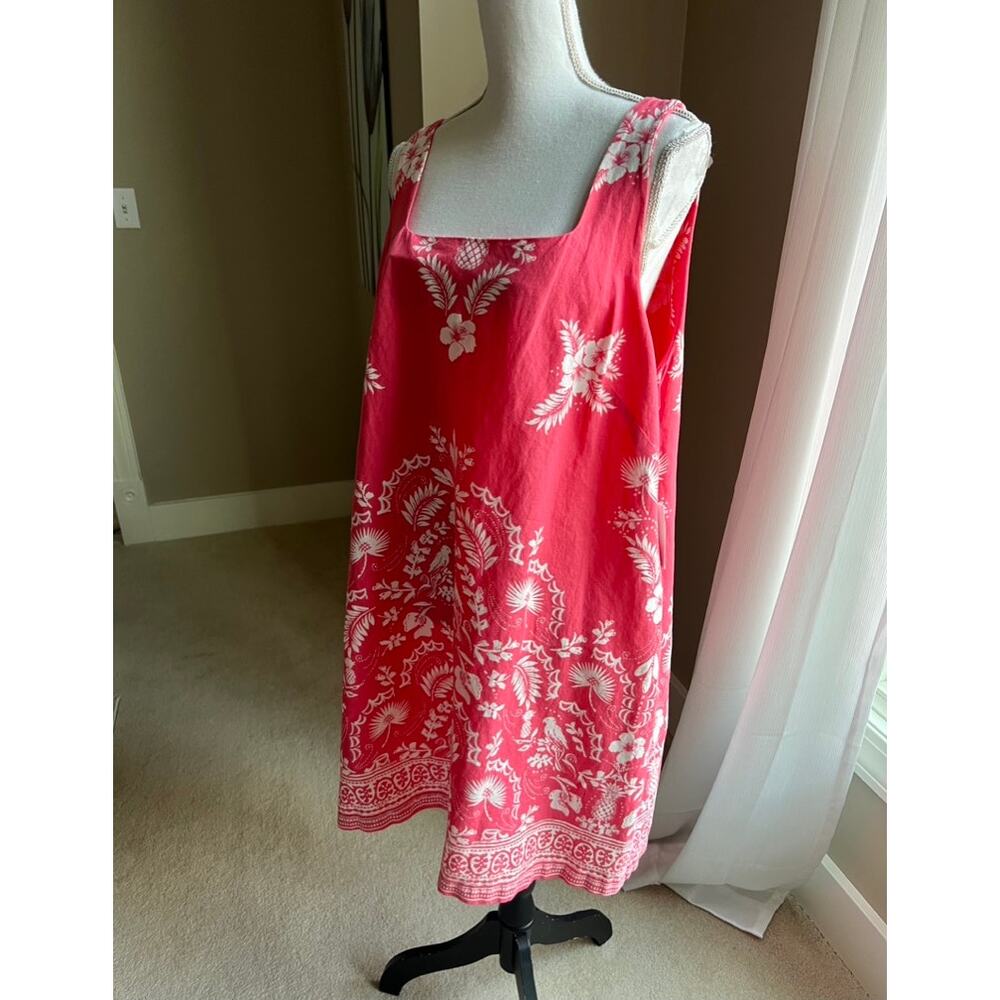 LC Lauren Conrad Coral and Cream Embroidered Midi Dress - Picture 3 of 5